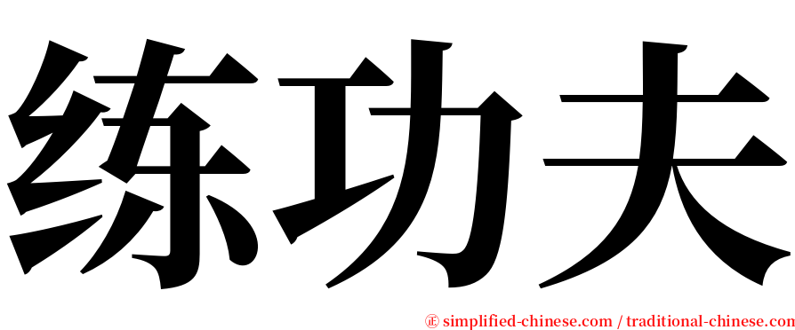 练功夫 serif font