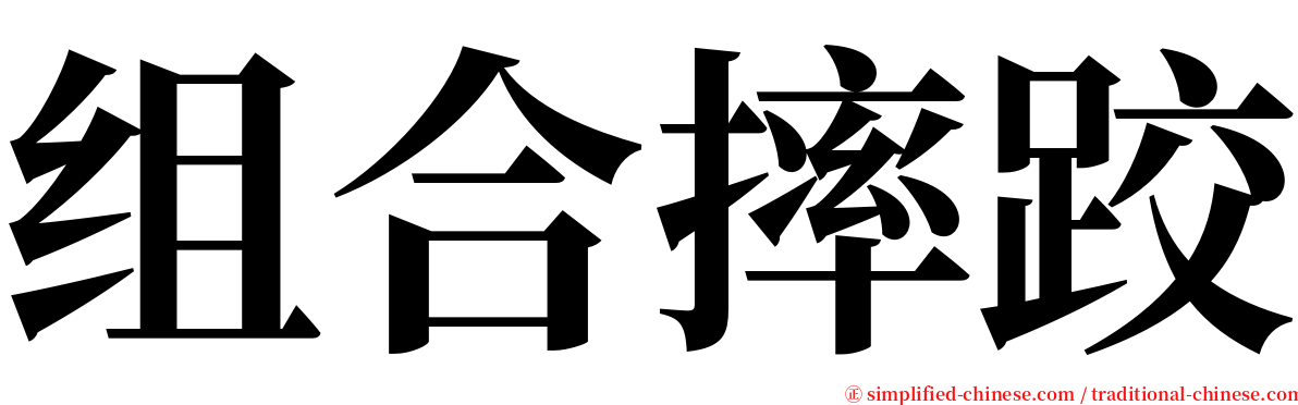 组合摔跤 serif font