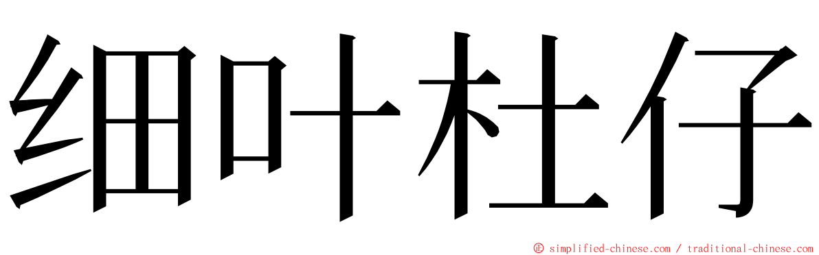 细叶杜仔 ming font