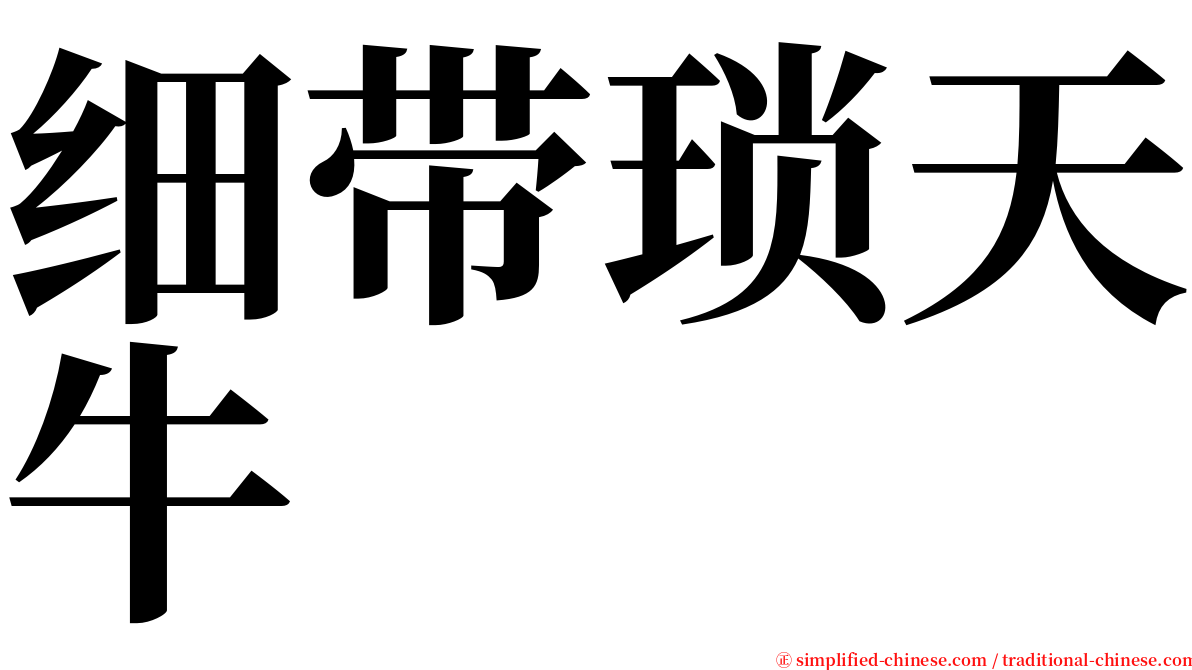 细带琐天牛 serif font