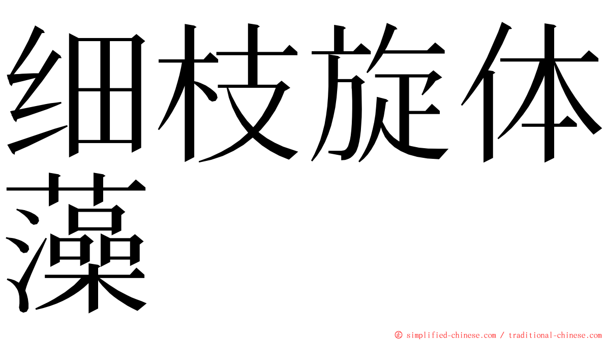 细枝旋体藻 ming font