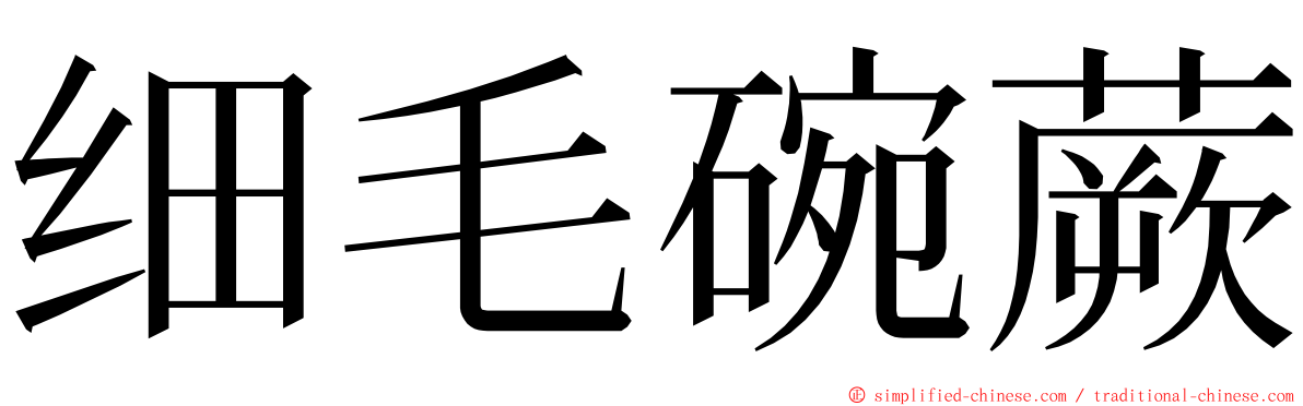 细毛碗蕨 ming font