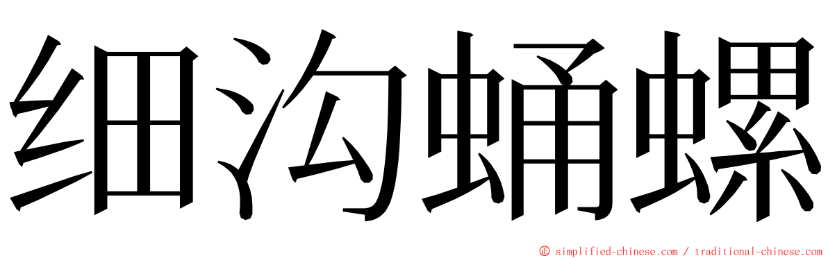 细沟蛹螺 ming font