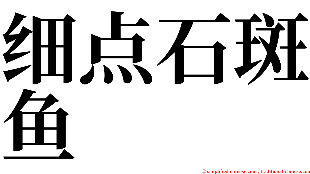 细点石斑鱼 serif font