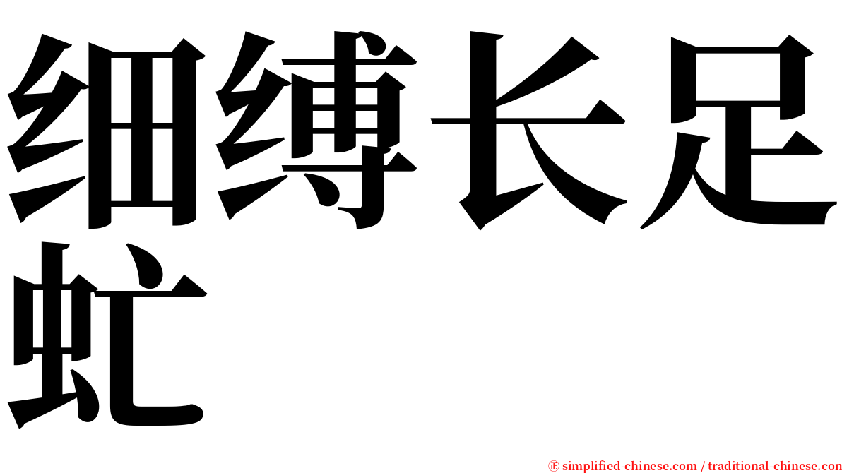 细缚长足虻 serif font