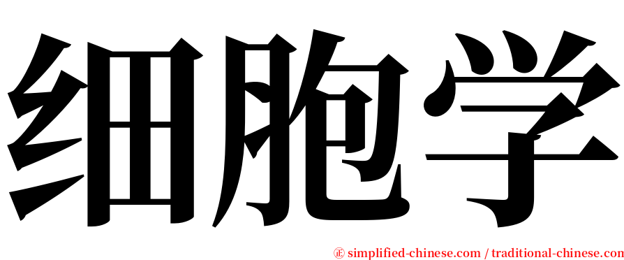 细胞学 serif font