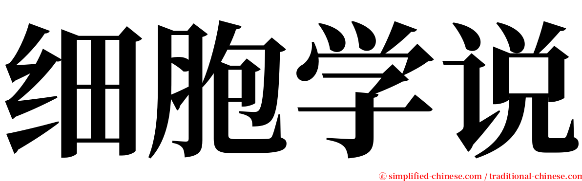 细胞学说 serif font