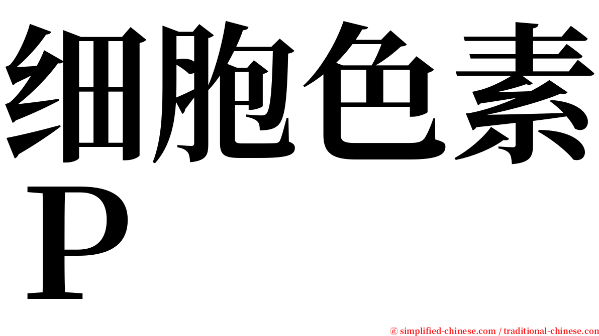 细胞色素Ｐ serif font