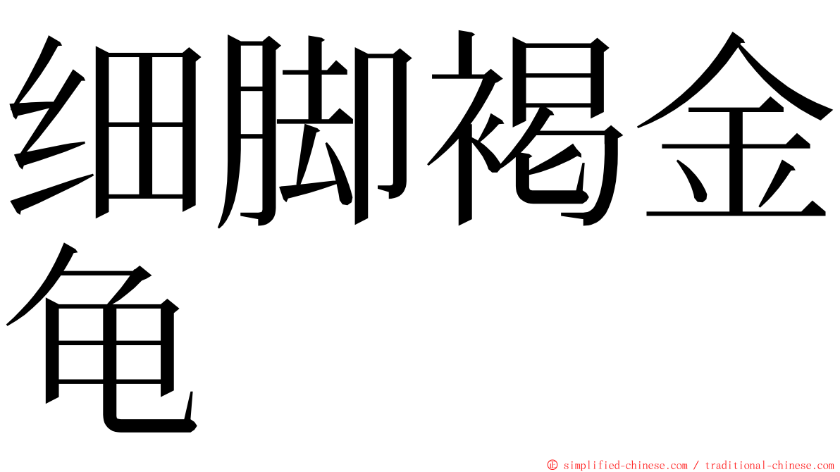 细脚褐金龟 ming font