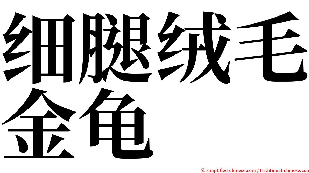 细腿绒毛金龟 serif font