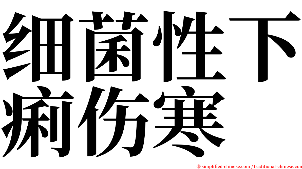 细菌性下痢伤寒 serif font