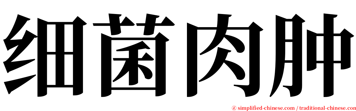 细菌肉肿 serif font