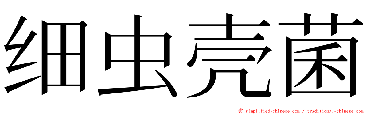 细虫壳菌 ming font