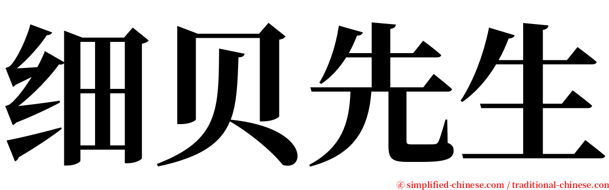 细贝先生 serif font