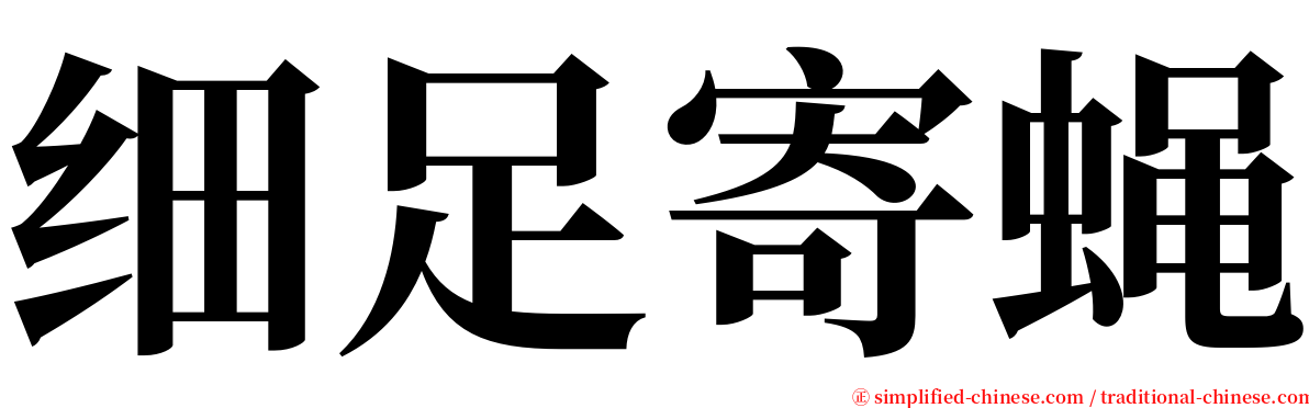 细足寄蝇 serif font