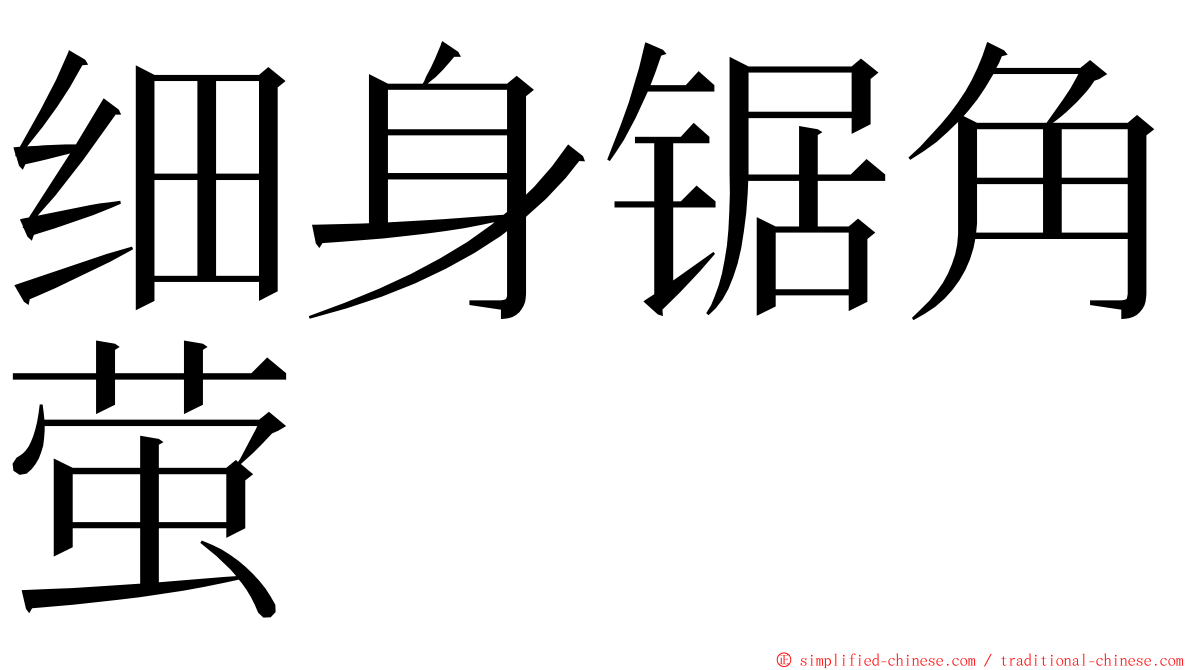 细身锯角萤 ming font