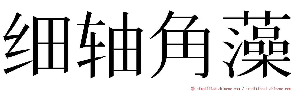 细轴角藻 ming font