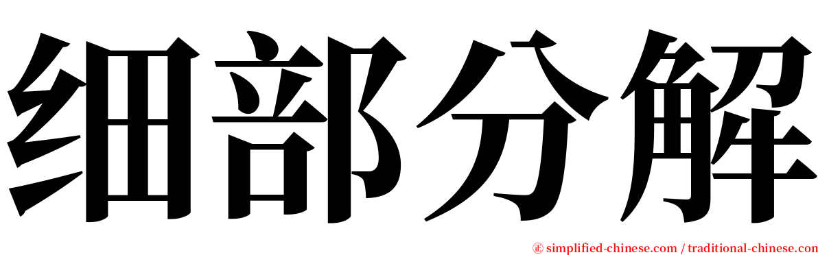 细部分解 serif font