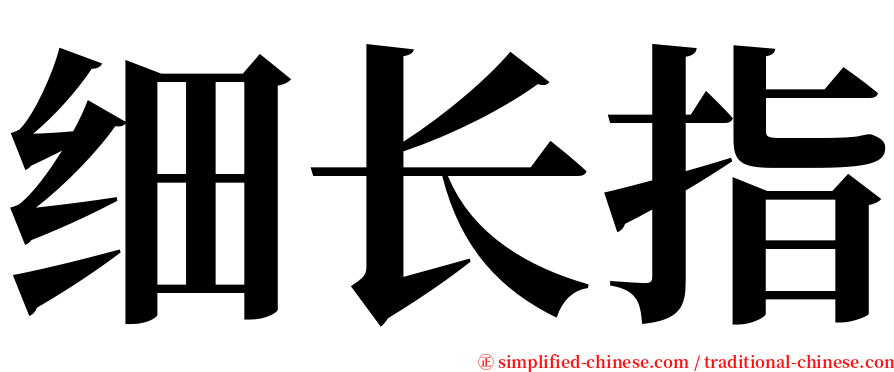 细长指 serif font