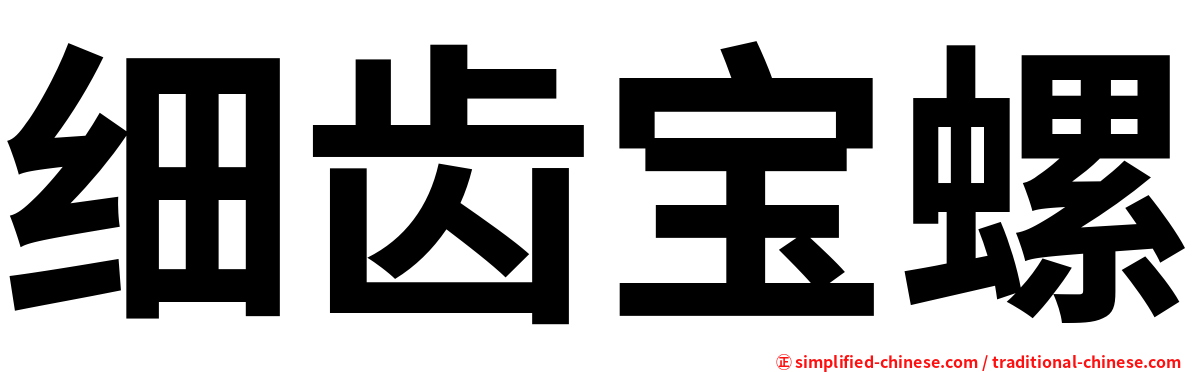 细齿宝螺