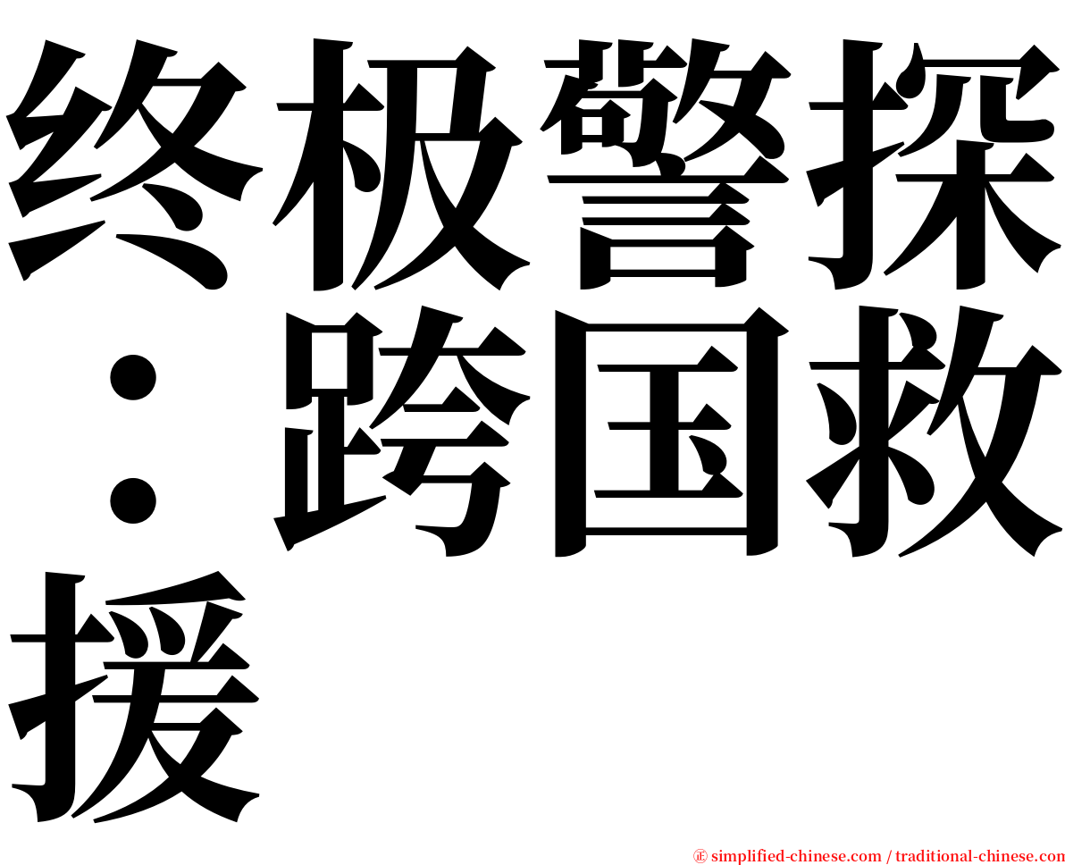 终极警探：跨国救援 serif font