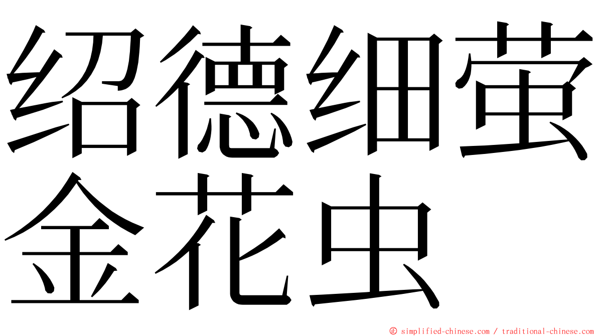 绍德细萤金花虫 ming font