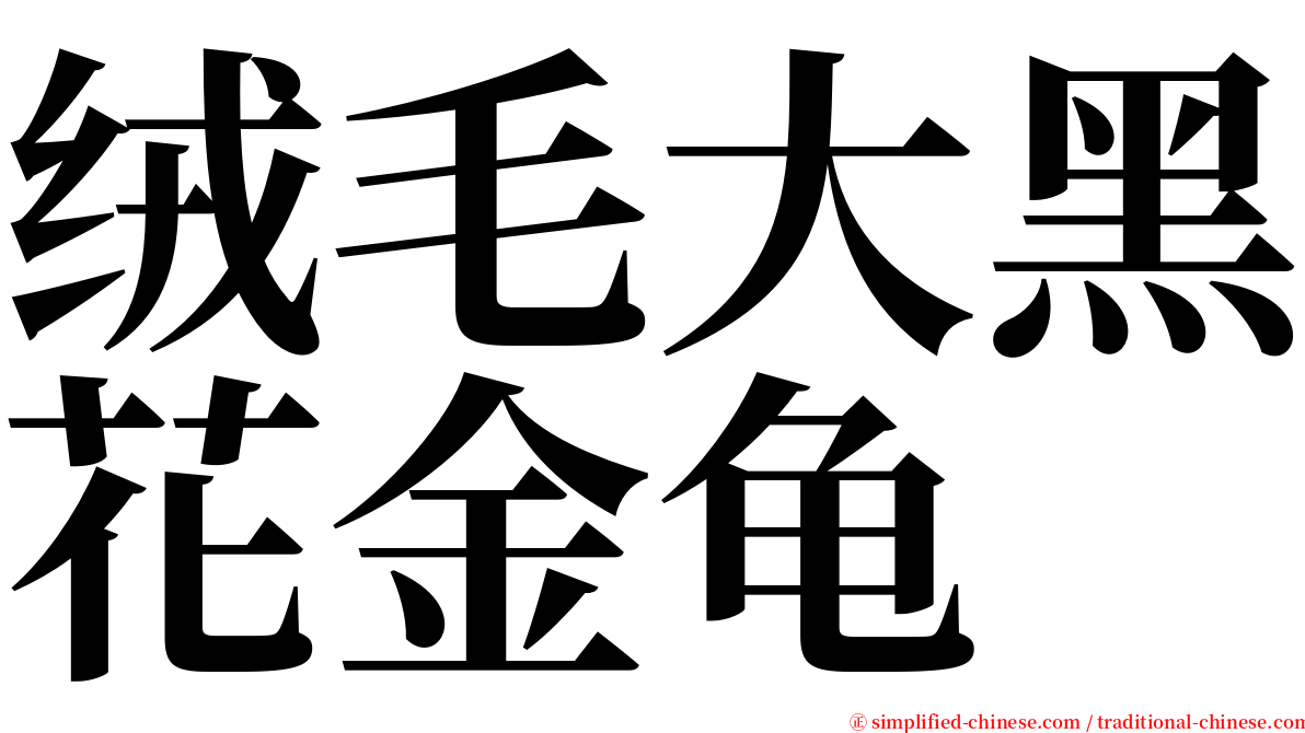 绒毛大黑花金龟 serif font