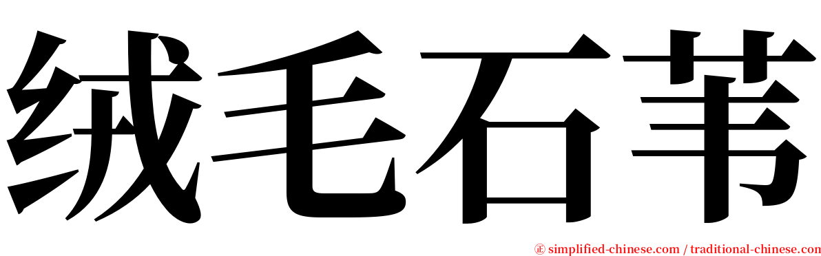 绒毛石苇 serif font