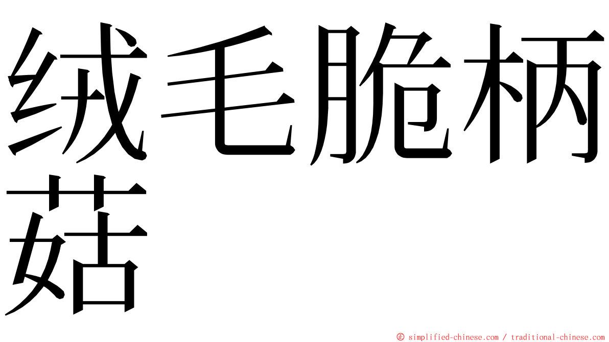 绒毛脆柄菇 ming font