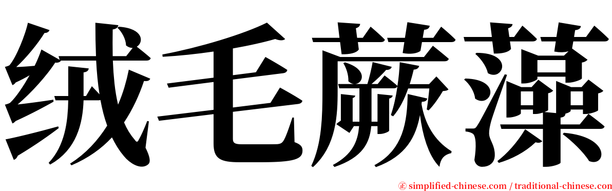 绒毛蕨藻 serif font