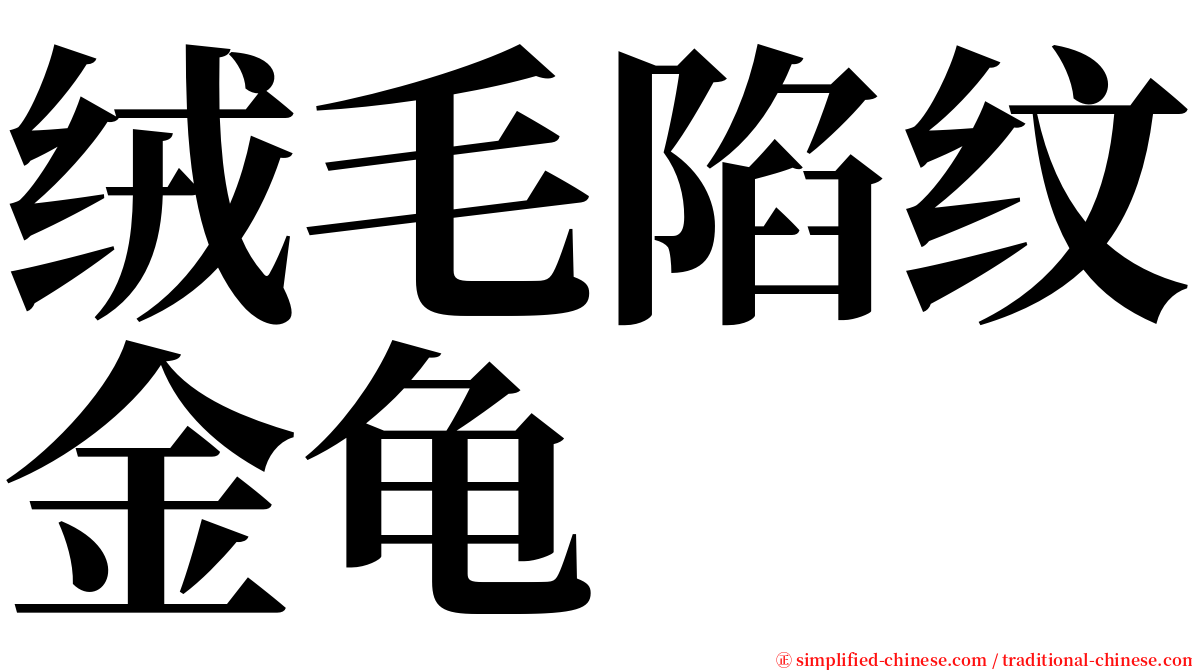 绒毛陷纹金龟 serif font