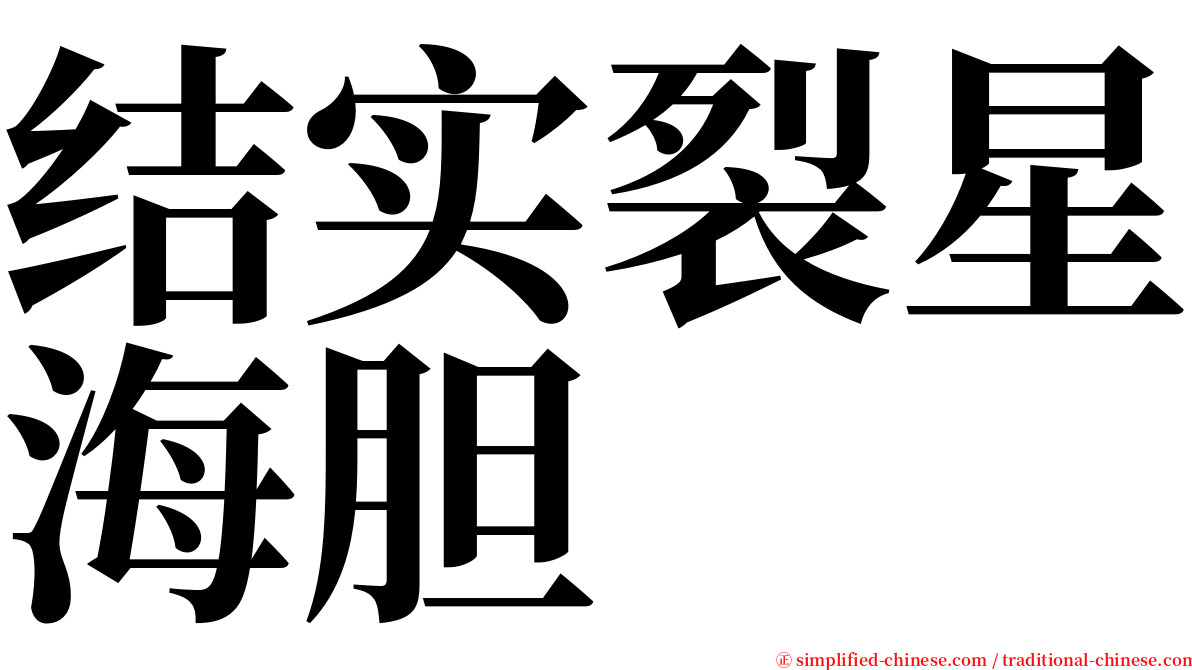 结实裂星海胆 serif font