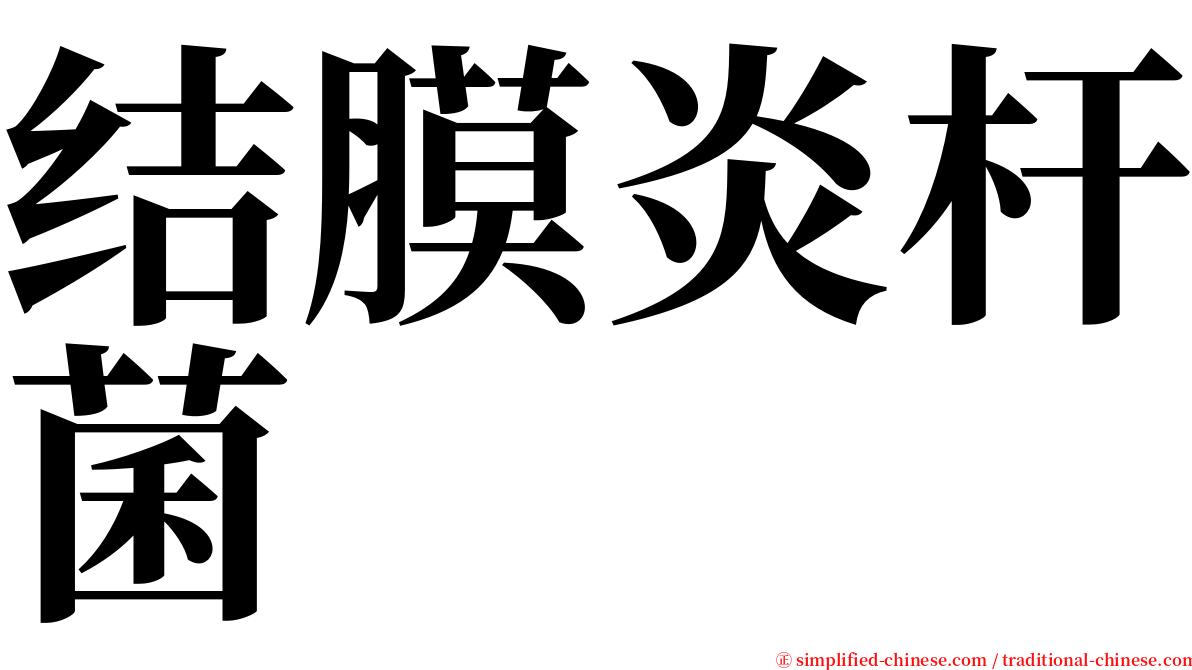 结膜炎杆菌 serif font