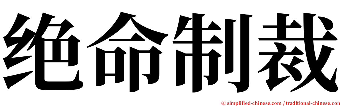 绝命制裁 serif font