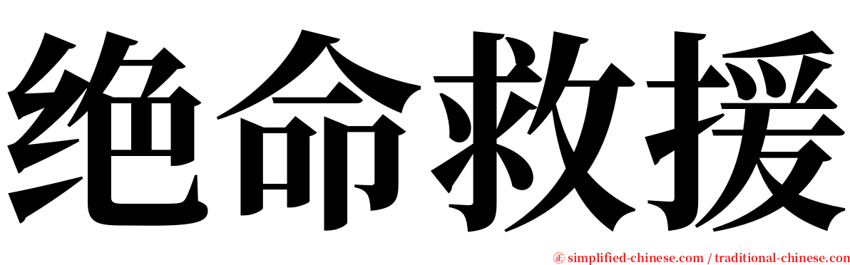 绝命救援 serif font