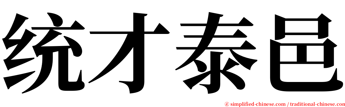 统才泰邑 serif font