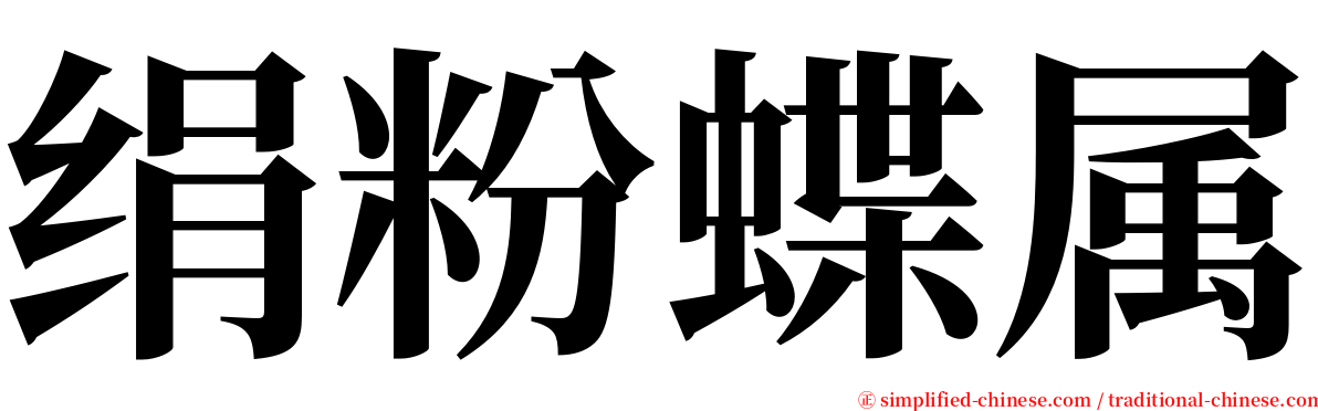 绢粉蝶属 serif font