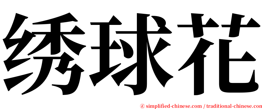 绣球花 serif font