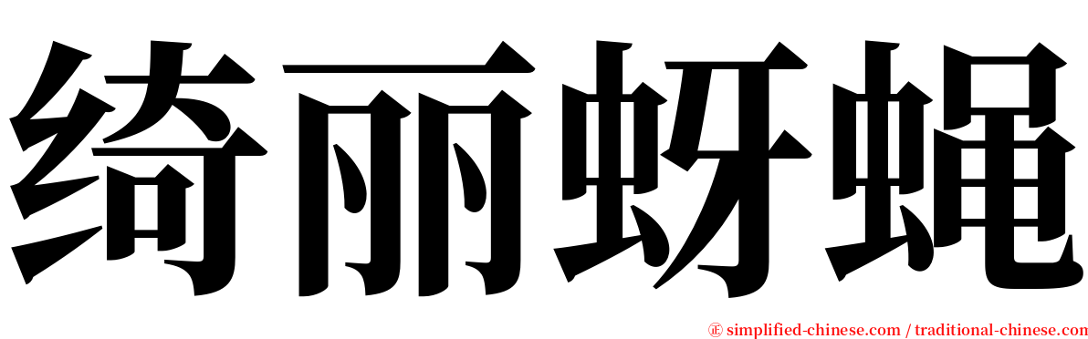 绮丽蚜蝇 serif font