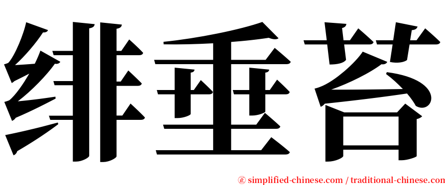 绯垂苔 serif font