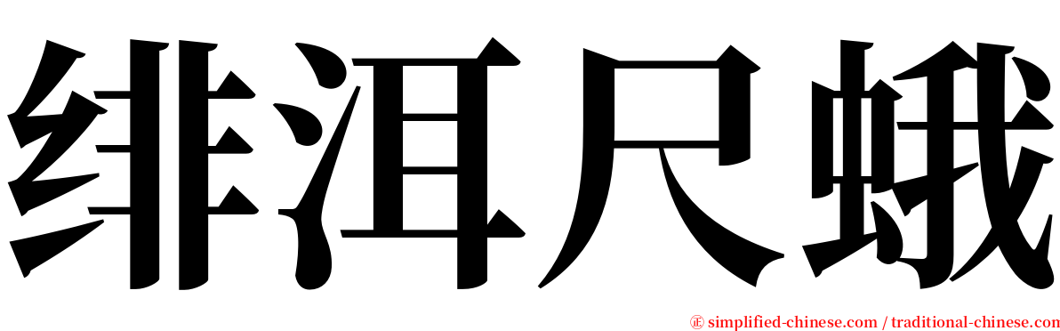 绯洱尺蛾 serif font