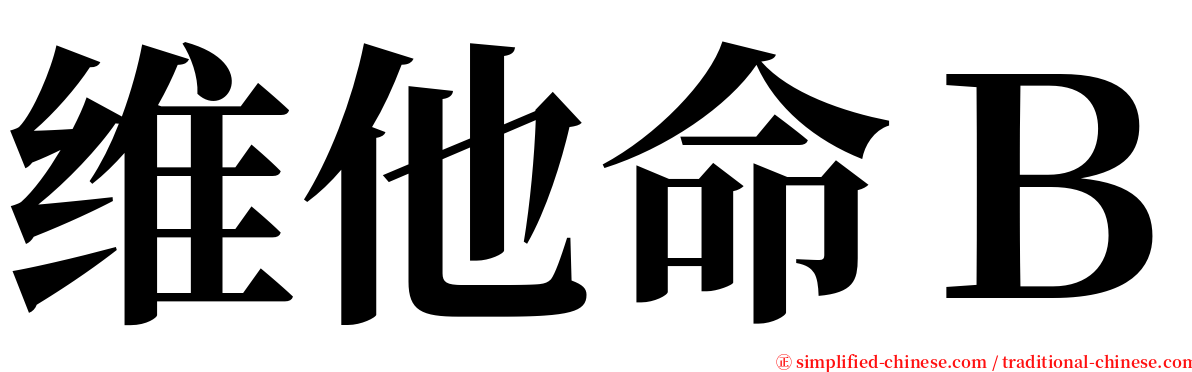 维他命Ｂ serif font