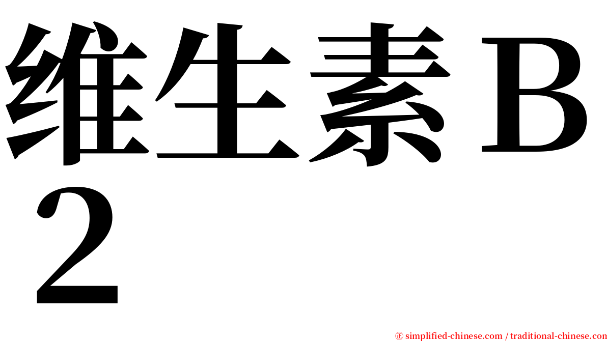 维生素Ｂ２ serif font