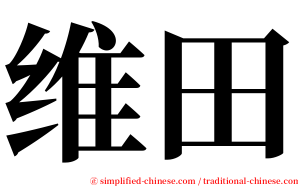 维田 serif font