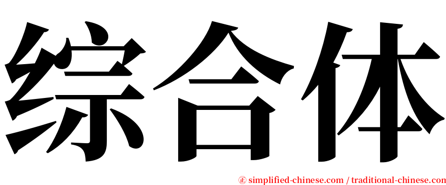 综合体 serif font