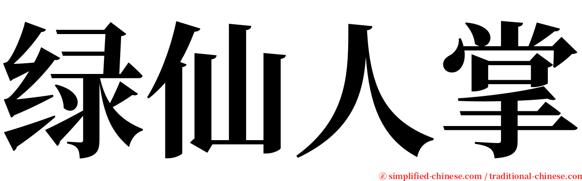 绿仙人掌 serif font