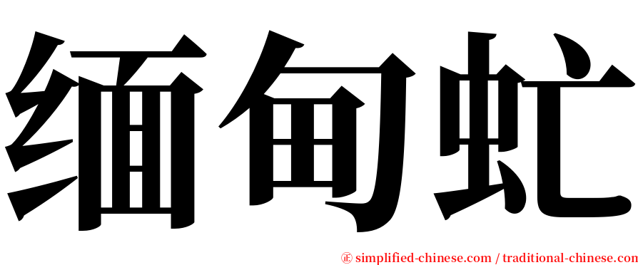 缅甸虻 serif font