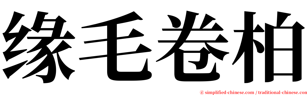 缘毛卷柏 serif font