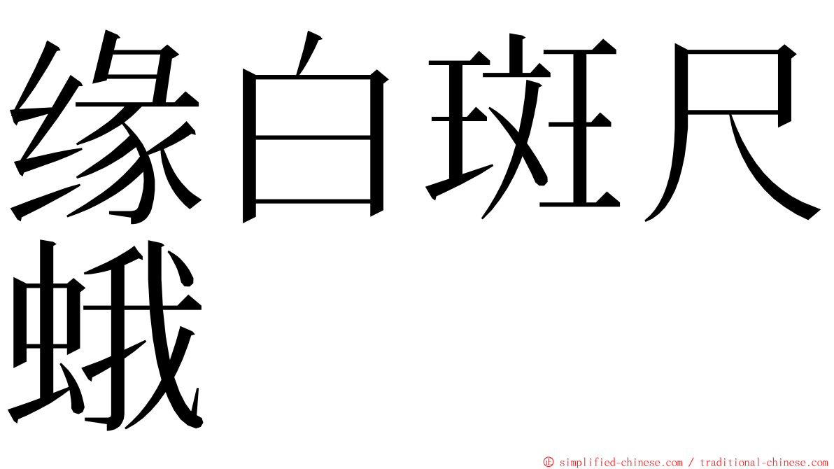 缘白斑尺蛾 ming font