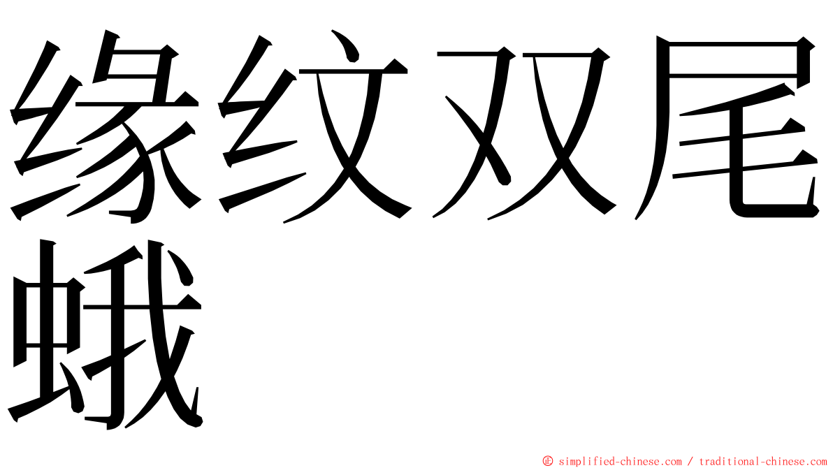 缘纹双尾蛾 ming font